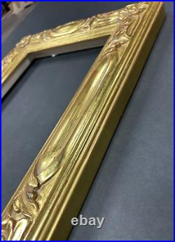 10 X 14 Hand Carved Picture Frame Gilded In 22k Gold Leaf USA