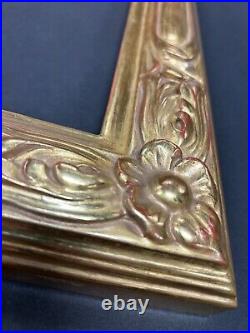 10 X 14 Hand Carved Picture Frame Gilded In 22k Gold Leaf USA