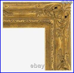 12 X 16 Baroque 5 Wide Antique Gold Standard Picture Frame Pierced Carved