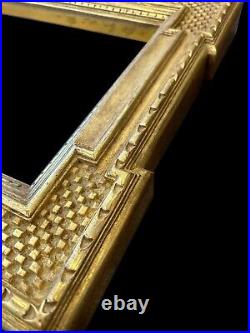 13 5/8 x 10 5/8 Hand Carve Picture Frame Gilded in 22k Gold Leaf USA