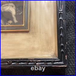 14.5 x 20 HAND CARVED PICTURE FRAME FINISHED IN GENUINE Black