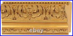 18' Picture Frame Molding 3 1/2 Wide Scoop Gold Ornate Carved Scoop Elegant