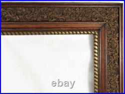 1900 antique picture frame faux carved wood 18 by 24