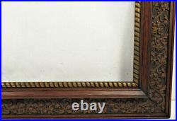 1900 antique picture frame faux carved wood 18 by 24