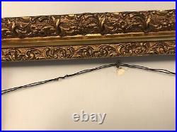 19th Gold Gilded Hand Carved Wood Frame 14x8.5/17.5x12.25