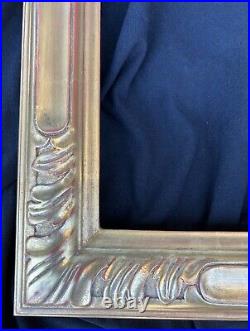 20 x 24 Solid Wood Hand Carved Picture Frame Gilded in 22k Gold, Made In USA