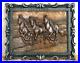 22 Horses Large Wood Carving Picture 3D Art Work Handmad Gift Panno Wall Decor