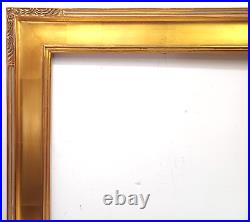 24 X 24 Flat Panel Standard Picture Frame Gold Leaf Art Deco Carved 3 3/4 Wide