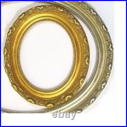 28 X 28 Ornamental Carved Gold Round Hand Leafed Picture Frame