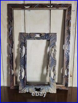 2 Pieces Carved Wooden Frames