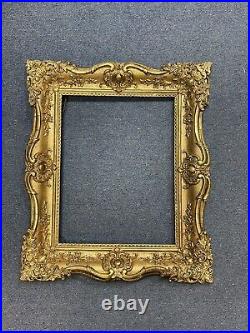 ANTIQUE CARVED WOOD WATER GILDED FRAME 26x22
