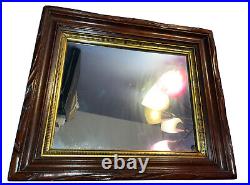 ANTIQUE FOLK ART RUSTIC ADIRONDACK TWIG CARVED Wood PICTURE MIRROR FRAME Gold