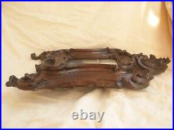 ANTIQUE FRENCH HAND CARVED WOOD WALL PHOTO FRAME, LATE 19th