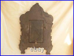 ANTIQUE FRENCH HAND CARVED WOOD WALL PHOTO FRAME, LATE 19th