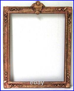 ANTIQUE HAND CARVED GREAT QUALITY FRAME FOR PAINTING 20 X 16 INCH (f-54)