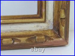 ART DECO GILDED HAND CARVED WOOD FRAME FOR PAINTING 16 X 12 INCH (d-92)