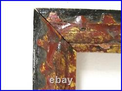 ART NOUVEAU HAND CARVED GILDED WOOD FRAME FOR PAINTING 18 X 10 INCH (d-30)