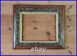Antique 3d Hand Carved Oak Wood Gilted Ornate Picture Frame Victorian 20 X 16
