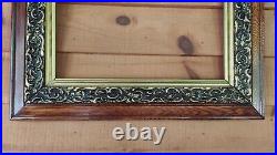 Antique 3d Hand Carved Oak Wood Gilted Ornate Picture Frame Victorian 20 X 16