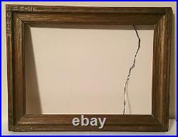 Antique Arts & Crafts Picture Frame Carved and Giltwood for Oil Painting Wood
