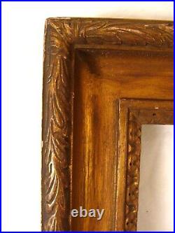 Antique Carved Gilt Wood Arts & Crafts Picture Frame