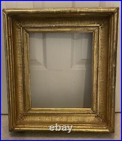 Antique Carved Wood Gold Picture Frame Fine Detailing Deep Cove Gilded
