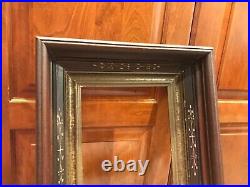 Antique Deep Ornate Wood Carved Frame Gold Inside 14x 16.5 for 8x10 Picture