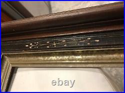 Antique Deep Ornate Wood Carved Frame Gold Inside 14x 16.5 for 8x10 Picture