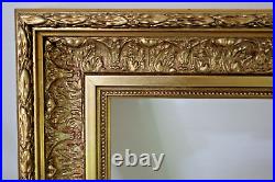 Antique Fits 24x 28 Gold Gilt Arts Crafts Picture Frame Wood Fine Beaux Art