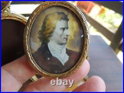 Antique French Empire Gild Bronze Wood Carving Base Family Tree 7 Picture Frame