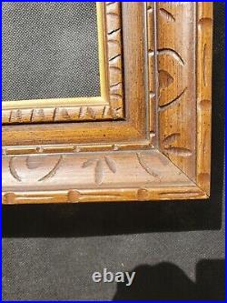 Antique Hand Carved American Walnut Frame Interior Size 23X17.5 inches