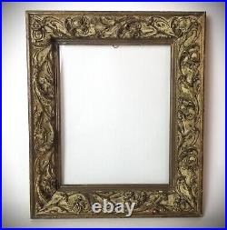 Antique Heavy Hand Carved Rococo Regency Picture Frame 18x16 Old Finish
