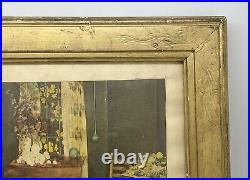 Antique Lemon Gold Carved Frame with Glass Rabbet 10 X 8 1/8