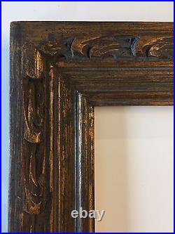 Antique Modernist Carved 13 5/8 By 17 3/4 Picture Frame Mexican