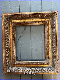 Antique Modernist Carved Gold 9.5 X 11.5Picture Frame Beautiful