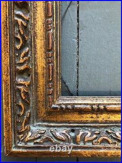 Antique Modernist Carved Gold 9.5 X 11.5Picture Frame Beautiful