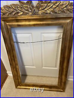 Antique Newcomb Style Carved GOLD GILT LARGE PICTURE FRAME 45x33 21.25x33.2