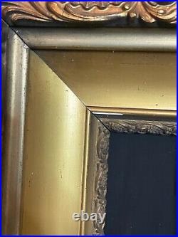 Antique Ornate Baroque Rococo Gold Wood Carved Gilt Gesso Picture Photo Frame