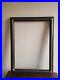 Antique Victorian Black Gold Wide Wood Carved Picture Frame Art Gallery