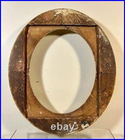 Antique Victorian Carved Wood & Gilded Oval Frame For 8 X 10