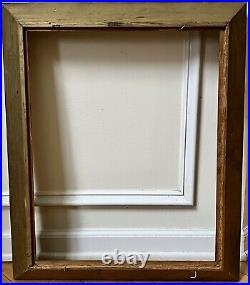 Antique Victorian Wood Picture Frame Gold Ornate Carved Leaves Vines For 16x20