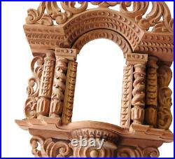 Antique Vintage Ornate Hand Carved Wood Nicho Frame Retablo Shrine Temple Tramp