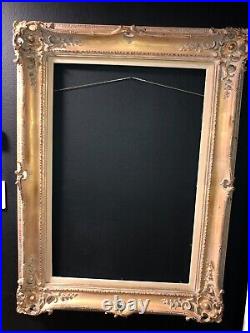 Antique Vintage Wood Decor carved Ornate Picture Frame 47in L by 35in W