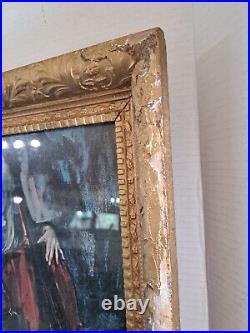 Antique Wood Carved Gilt Gesso Gold Picture Frame Barefoot Prodigy Moore