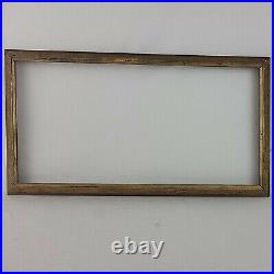 Antique Wood Frame Gold Carved Edge 24 x 12 Picture Victorian Baroque Style