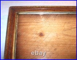 Antique Wooden Frame for 10 x 12 Picture, Carved Wood Beaded Decoration