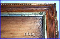 Antique Wooden Frame for 10 x 12 Picture, Carved Wood Beaded Decoration