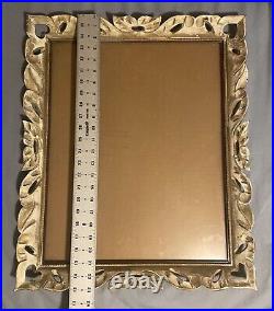 BEAUTIFUL Antique Carved Ornate Wood Picture Frame withglass 23x19 Holds 19x15