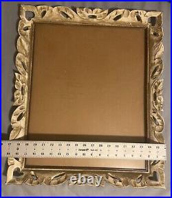 BEAUTIFUL Antique Carved Ornate Wood Picture Frame withglass 23x19 Holds 19x15
