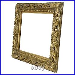 Ca. 1700 Old carved picture mirror frame fold dimensions 20.1 x 16.5 in